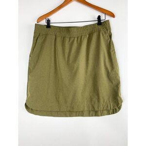 Duluth Trading Co Skort Olive Green Womens 14 Pull On Golf Stretch Active Wear